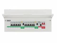 14W 2 x RCD + SPD METAL Consumer Unit with MCB